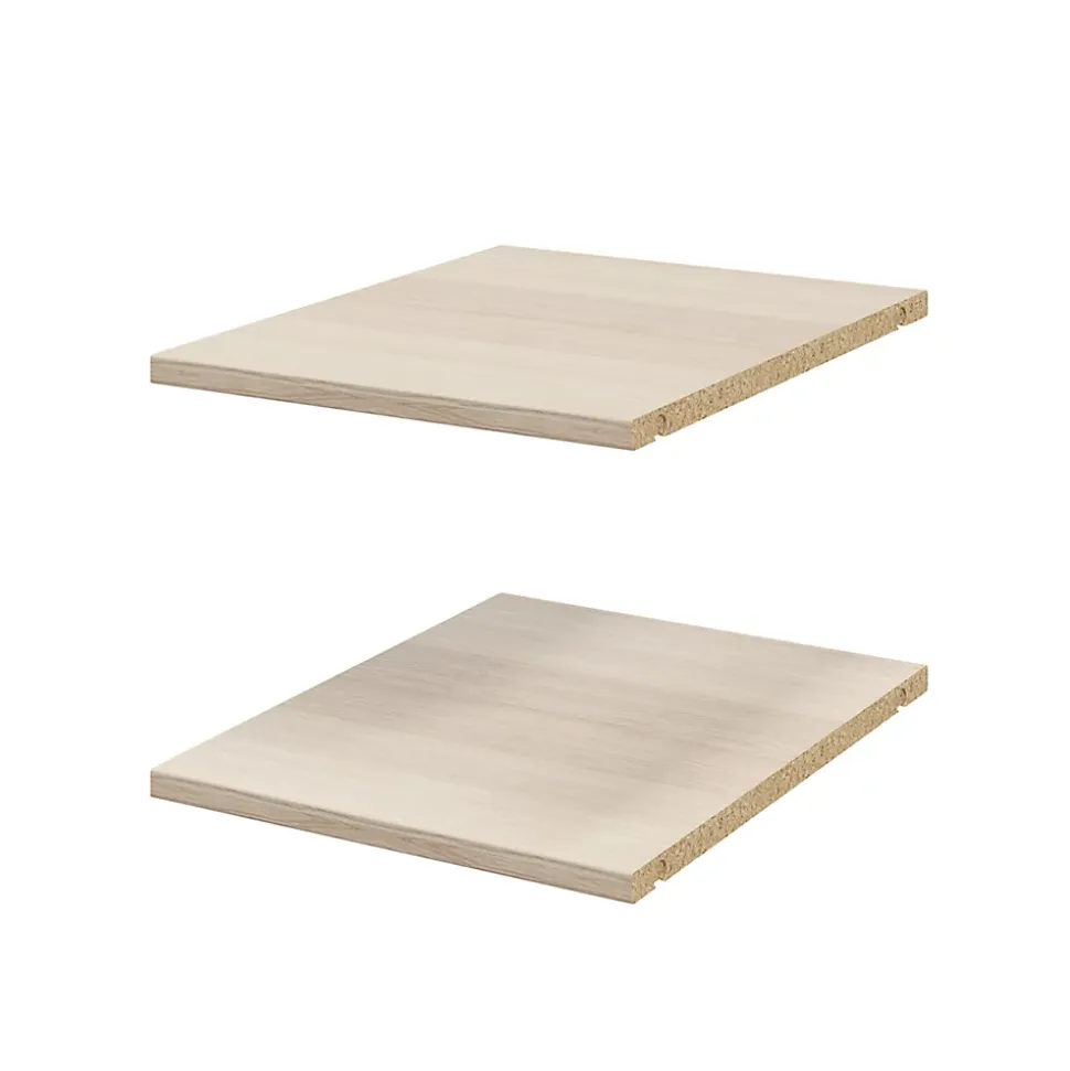 2 tablettes effet chêne GoodHome Atomia L. 33,9 x P. 43,2 cm