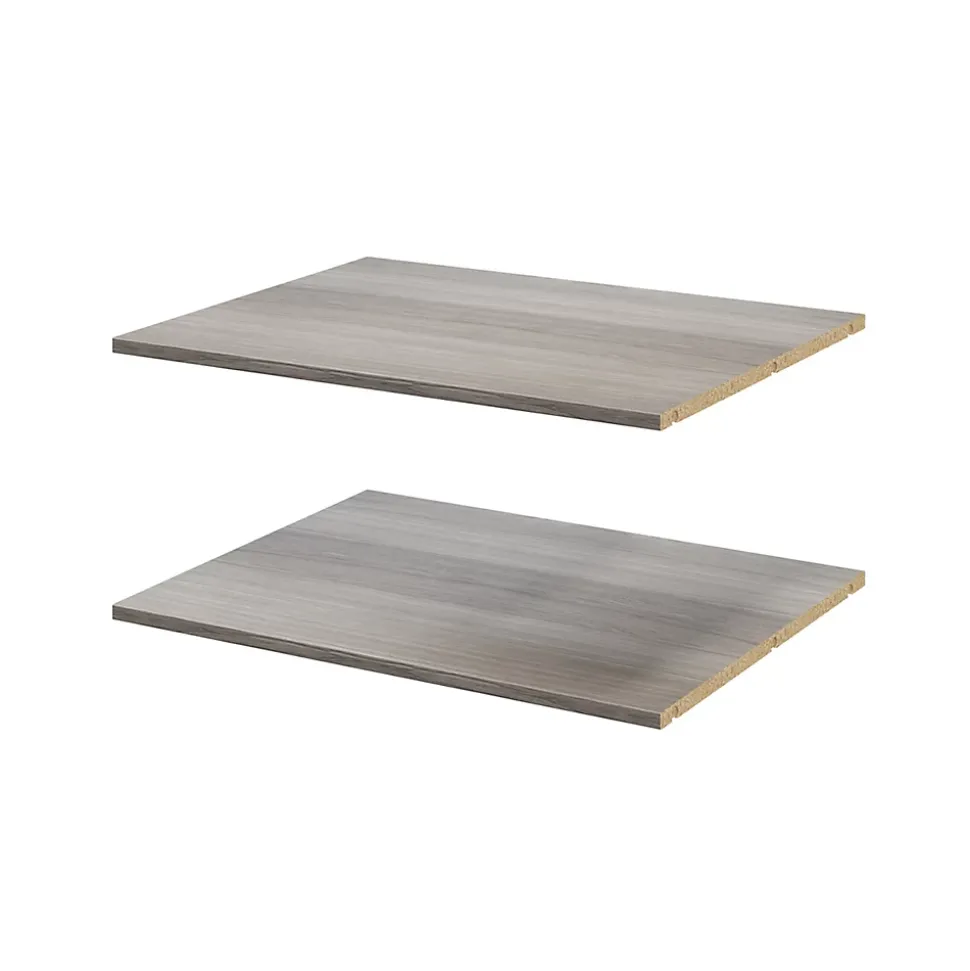 2 tablettes effet chêne grisé GoodHome Atomia L. 71,4 x P. 56,2 cm