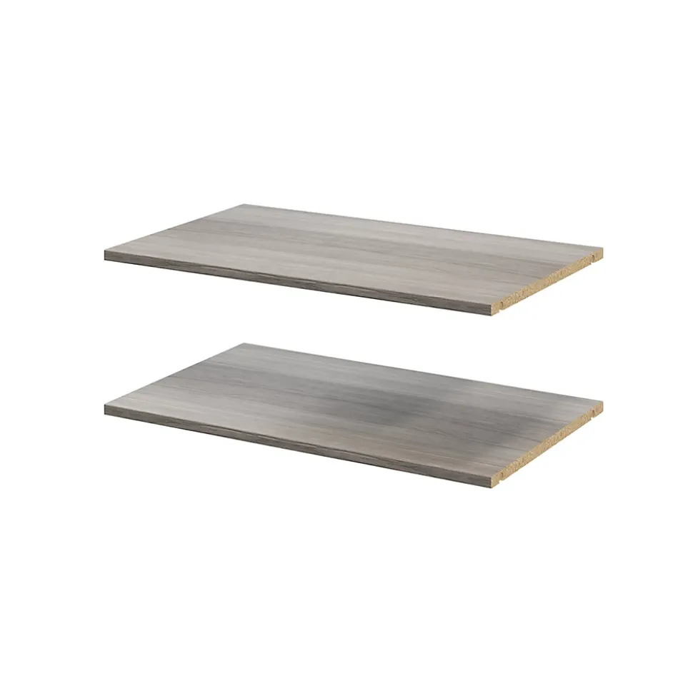 2 tablettes effet chêne grisé GoodHome Atomia L. 71,4 x P. 43,2 cm