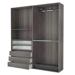 2 tablettes effet chêne grisé GoodHome Atomia L. 96,4 x P. 43,2 cm