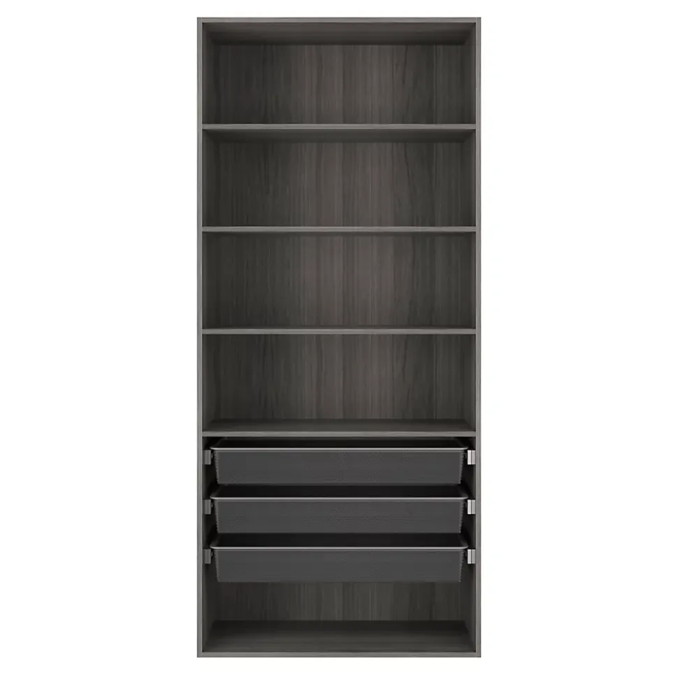 2 tablettes effet chêne grisé GoodHome Atomia L. 96,4 x P. 43,2 cm