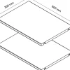 2 tablettes effet chêne grisé GoodHome Atomia L. 46,4 x P. 33,2 cm