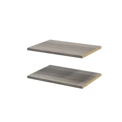 2 tablettes effet chêne grisé GoodHome Atomia L. 46,4 x P. 33,2 cm