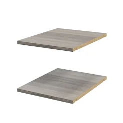 2 tablettes effet chêne grisé GoodHome Atomia L. 33,9 x P. 43,2 cm