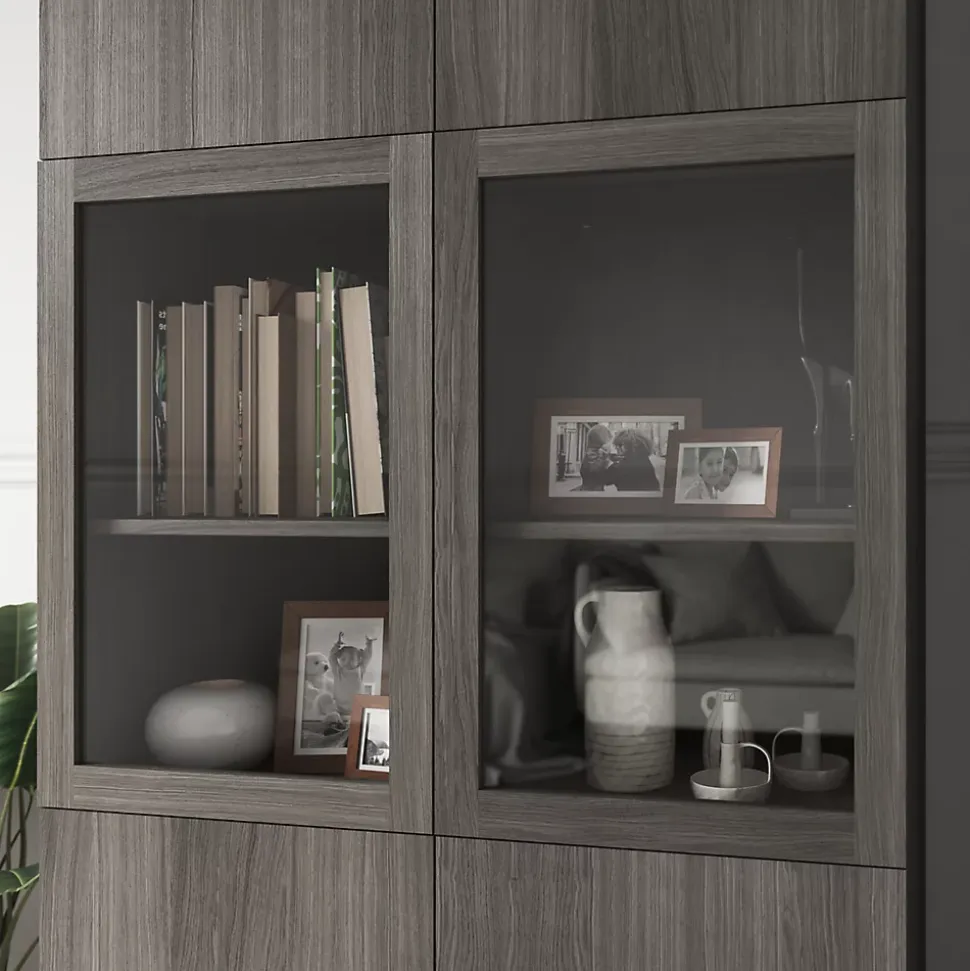 2 tablettes effet chêne grisé GoodHome Atomia L. 46,4 x P. 43,2 cm