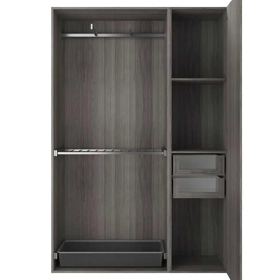 2 tablettes effet chêne grisé GoodHome Atomia L. 46,4 x P. 43,2 cm