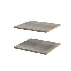 2 tablettes effet chêne grisé GoodHome Atomia L. 46,4 x P. 43,2 cm