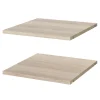 2 tablettes effet chêne pour caisson d'angle Atomia L. 41,2 x P. 43,2 x Ep. 1,8 cm