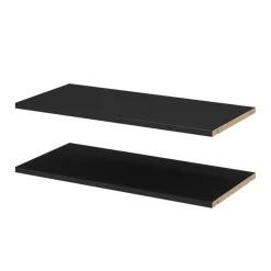 2 tablettes noirs GoodHome Atomia L. 71,4 x P. 33,2 cm
