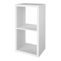 2 Étagères modulables 2 cubes avec 4 portes GoodHome Mixxit blanc