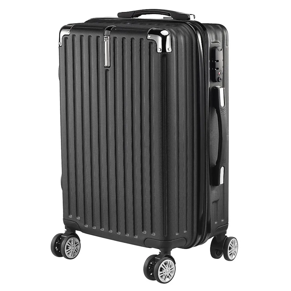 3 Tailles De Bagages à Coque Rigide Avec Serrure à Combinaison, Roulettes Pivotantes