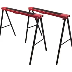 2 Tréteaux pliables professionnels en acier