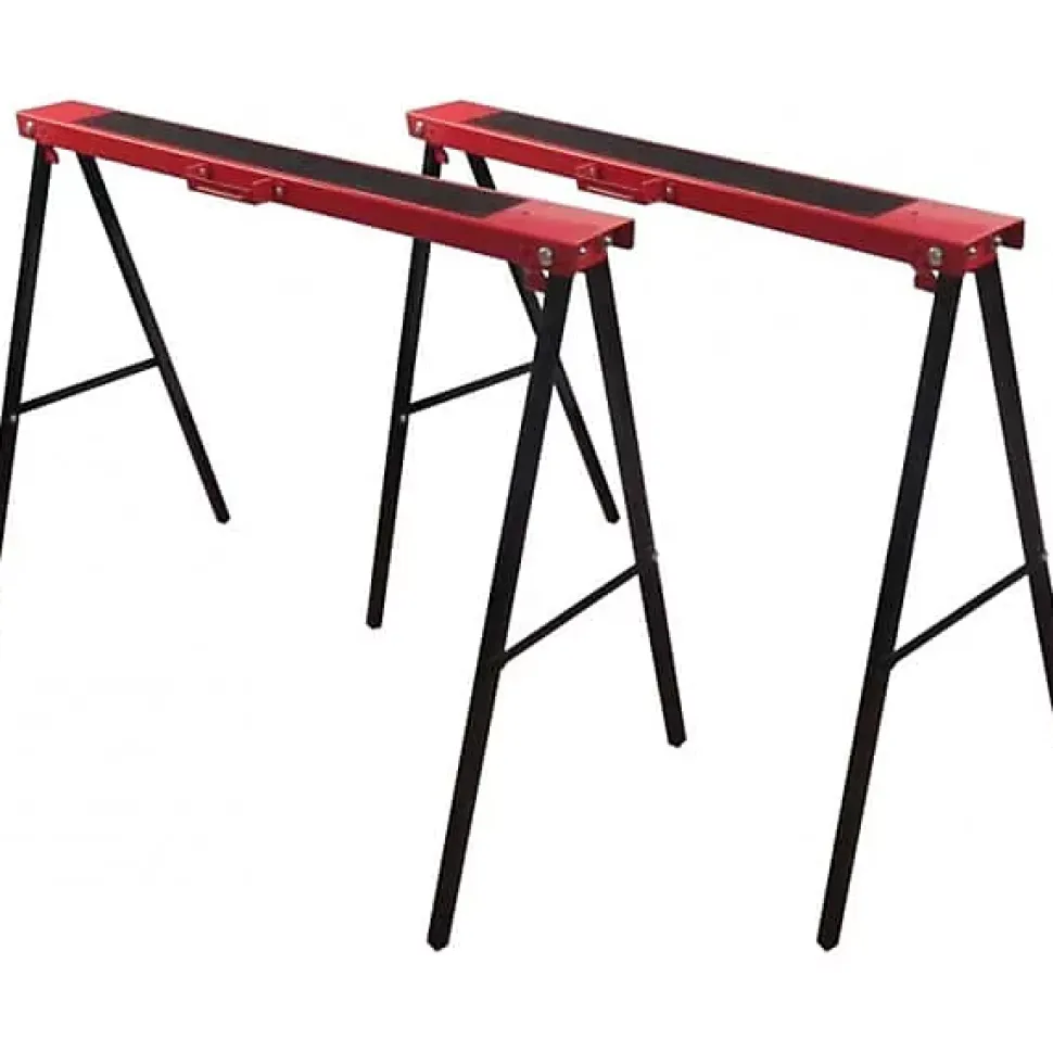 2 Tréteaux pliables professionnels en acier