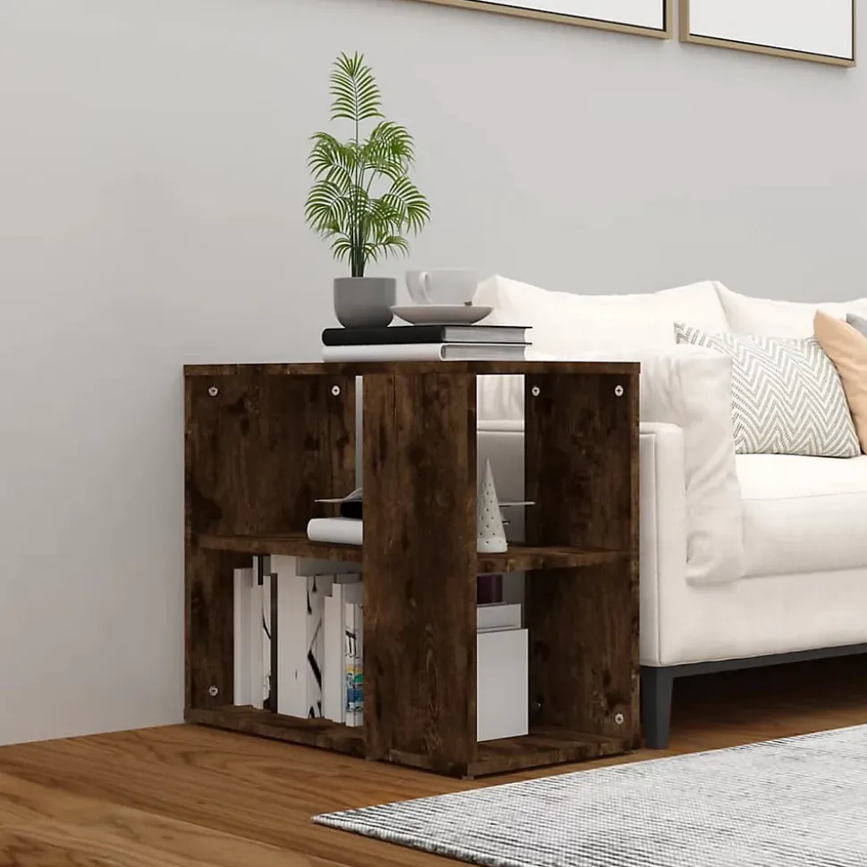 815813 vidaXL Armoire latérale Chêne fumé 60x30x50 cm Bois d'ingénierie