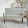 351414 vidaXL Banc Gris clair 108x79x79 cm Velours