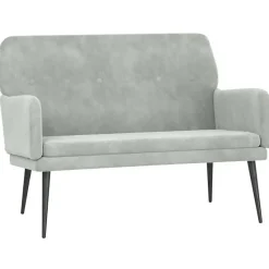 351414 vidaXL Banc Gris clair 108x79x79 cm Velours
