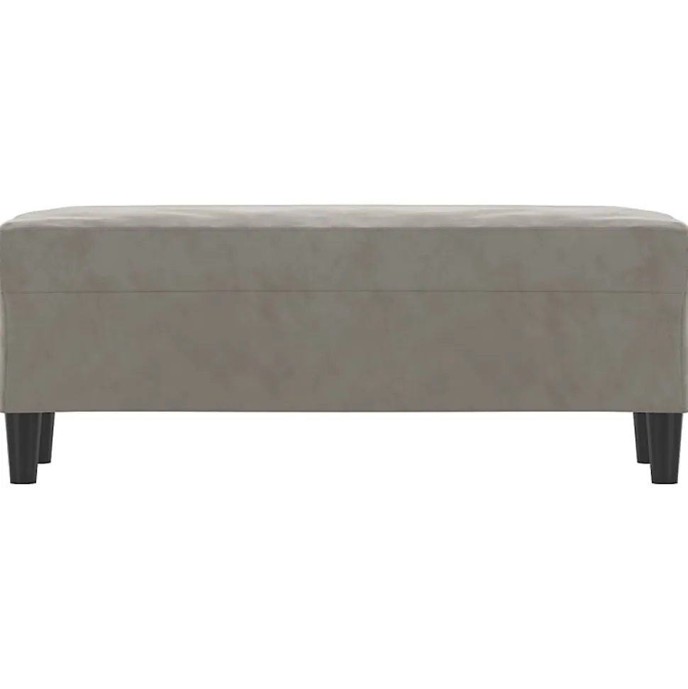 349421 vidaXL Banc Gris clair 100x35x41 cm Velours