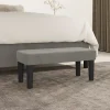 346638 vidaXL Banc Gris clair 70x30x30 cm Velours