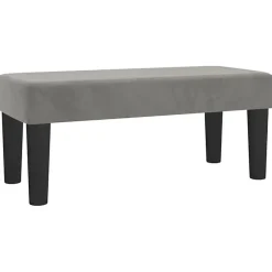 346638 vidaXL Banc Gris clair 70x30x30 cm Velours