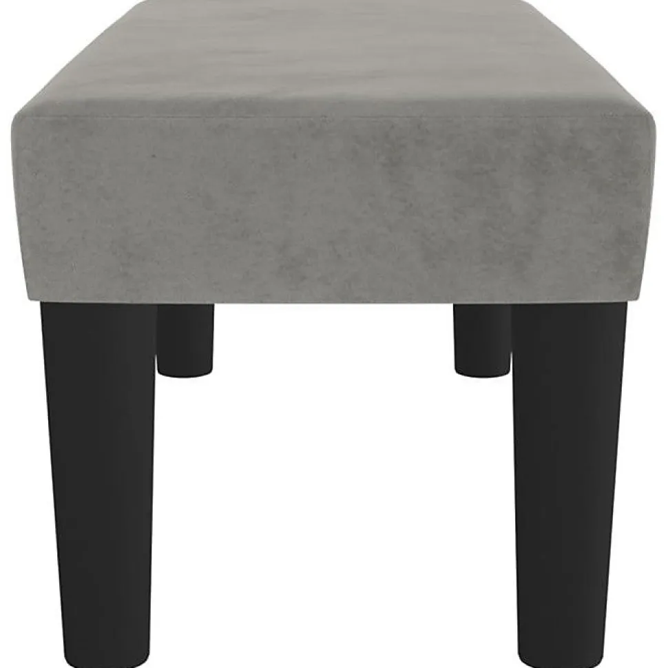 346638 vidaXL Banc Gris clair 70x30x30 cm Velours