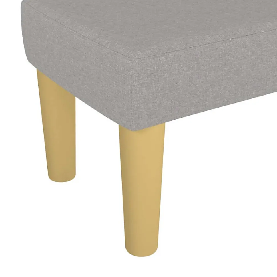 346624 vidaXL Banc Gris clair 70x30x30 cm Tissu