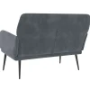 351415 vidaXL Banc Gris foncé 108x79x79 cm Velours