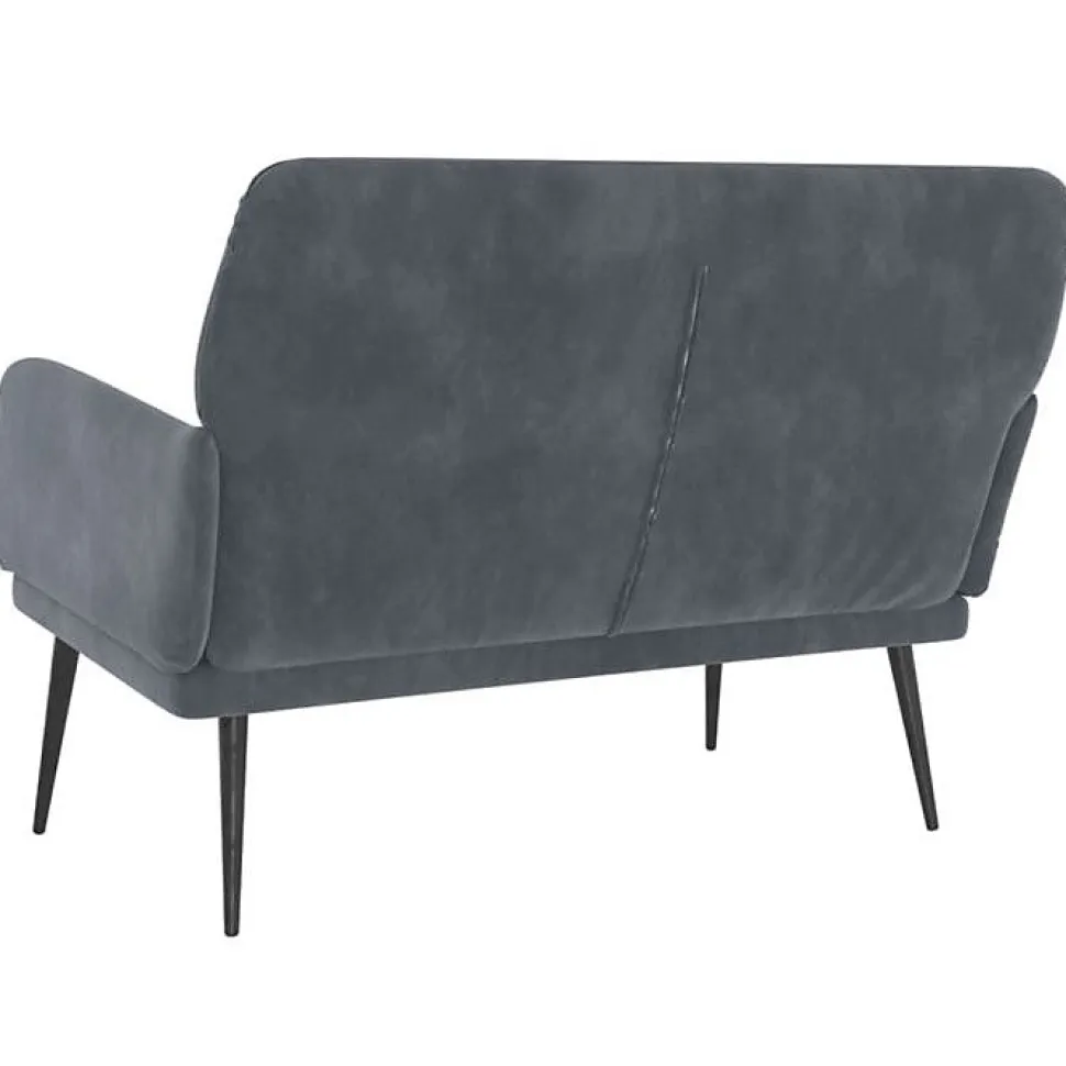 351415 vidaXL Banc Gris foncé 108x79x79 cm Velours