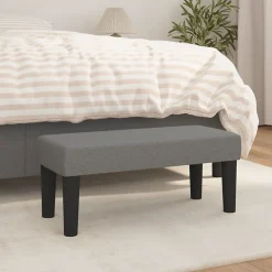346617 vidaXL Banc Gris foncé 70x30x30 cm Tissu