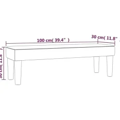 346653 vidaXL Banc Gris foncé 100x30x30 cm Tissu