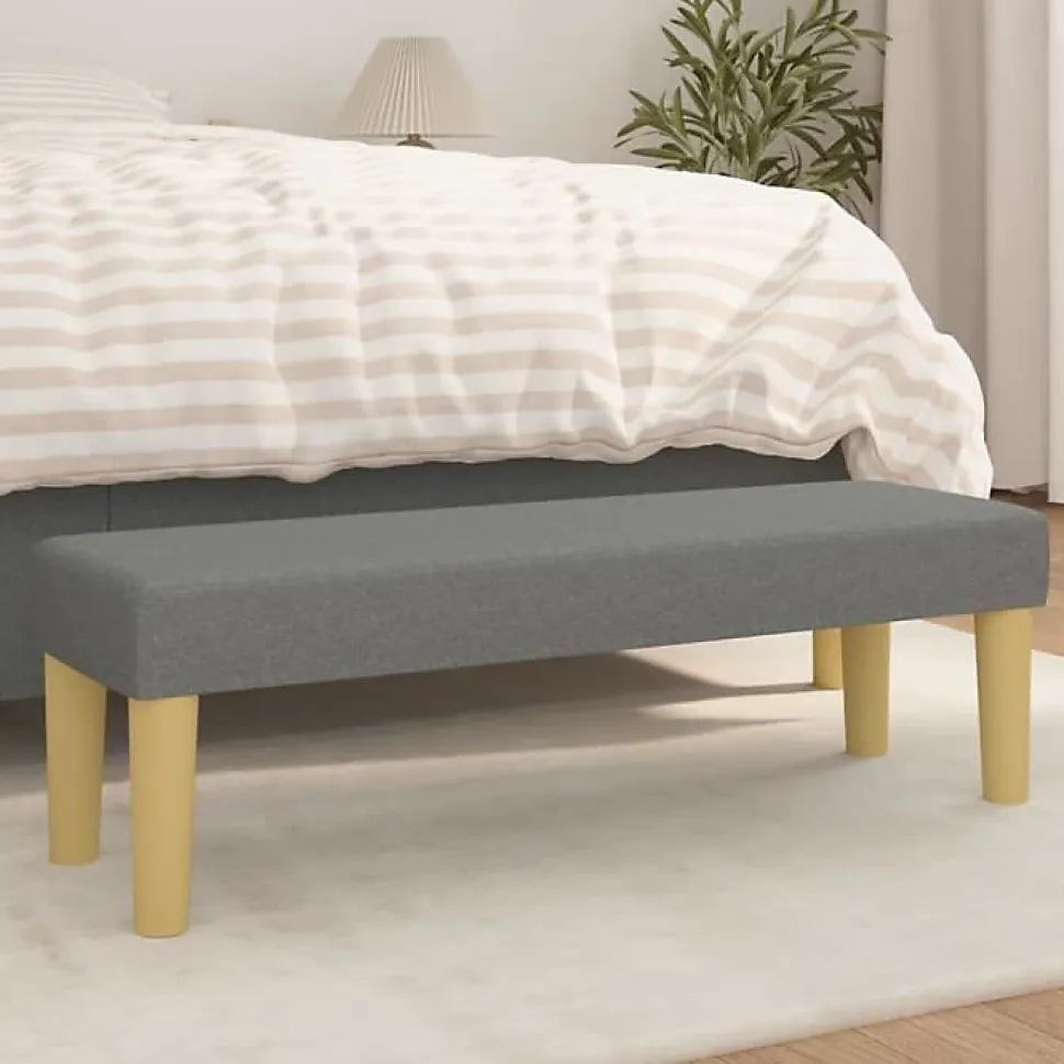 346653 vidaXL Banc Gris foncé 100x30x30 cm Tissu