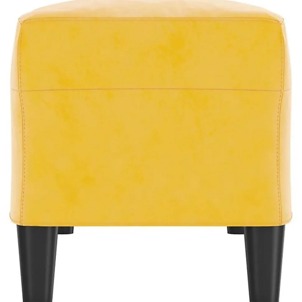 349427 vidaXL Banc Jaune 100x35x41 cm Velours