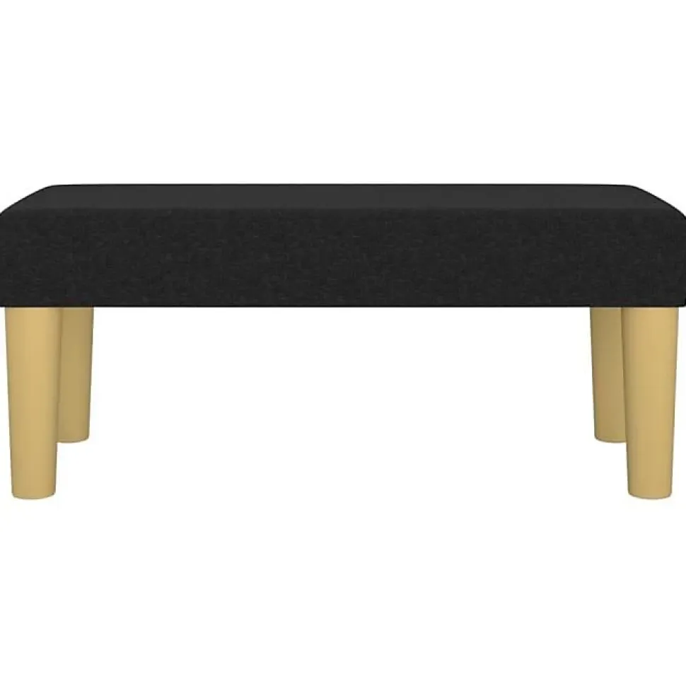 346626 vidaXL Banc Noir 70x30x30 cm Tissu