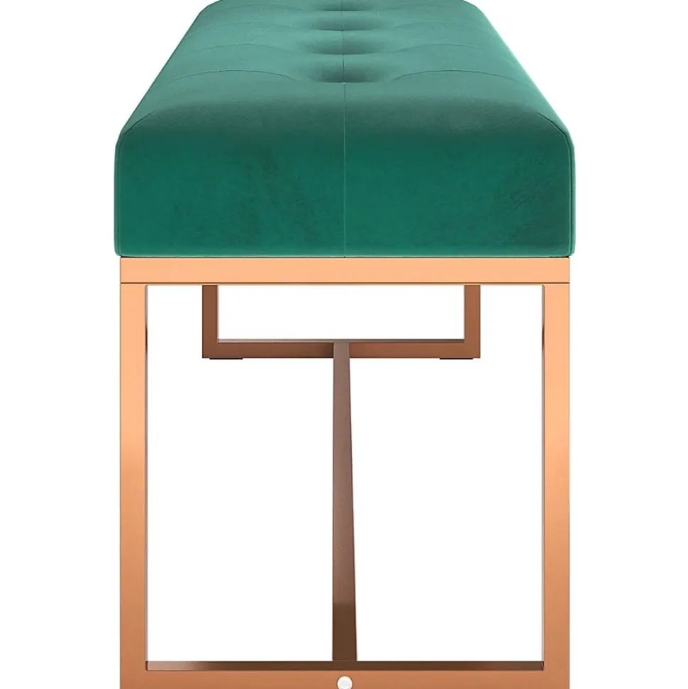 350601 vidaXL Banc Vert foncé 110x36x45 cm Velours