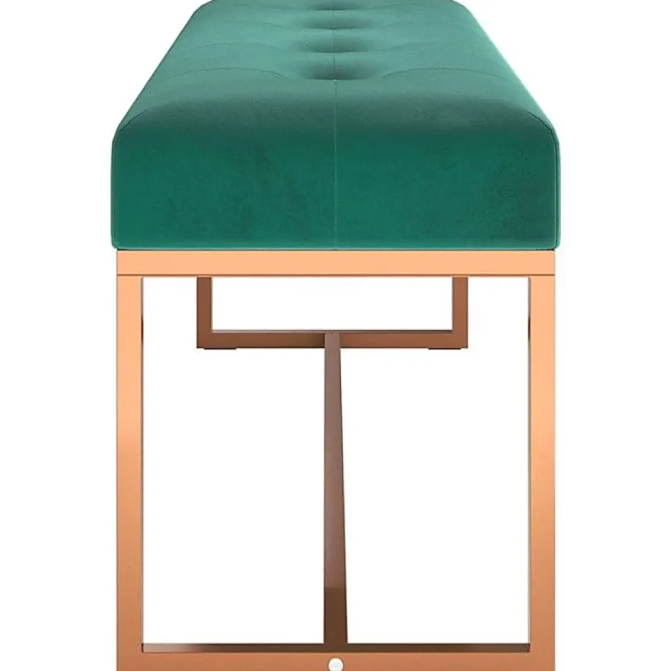 350601 vidaXL Banc Vert foncé 110x36x45 cm Velours