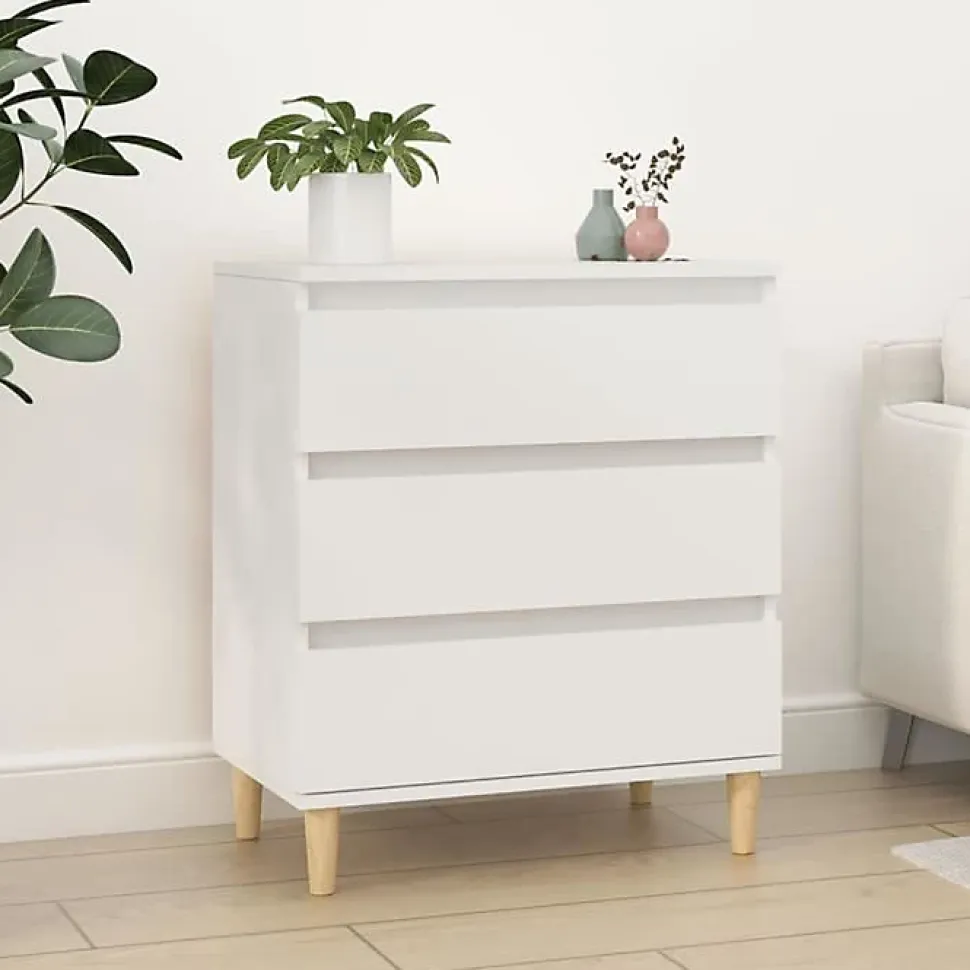 823040 vidaXL Buffet Blanc 60x35x70 cm Bois d'ingénierie