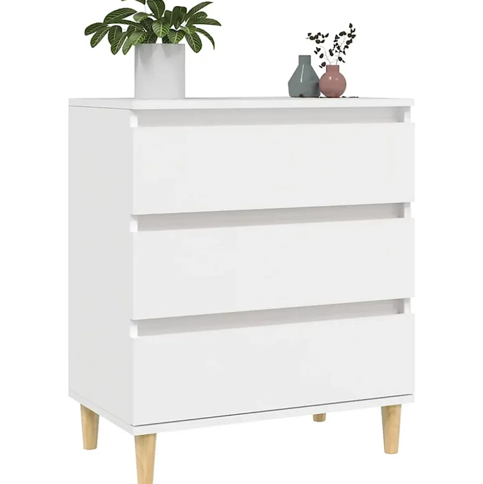 823040 vidaXL Buffet Blanc 60x35x70 cm Bois d'ingénierie