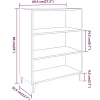 817378 vidaXL Buffet Chêne fumé 69,5x32,5x90 cm Bois d'ingénierie