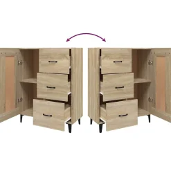 812234 vidaXL Buffet Chêne sonoma 69,5x34x90 cm Bois d'ingénierie