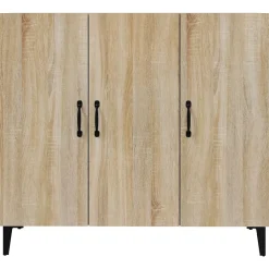 812504 vidaXL Buffet Chêne sonoma 90x34x80 cm Bois d'ingénierie