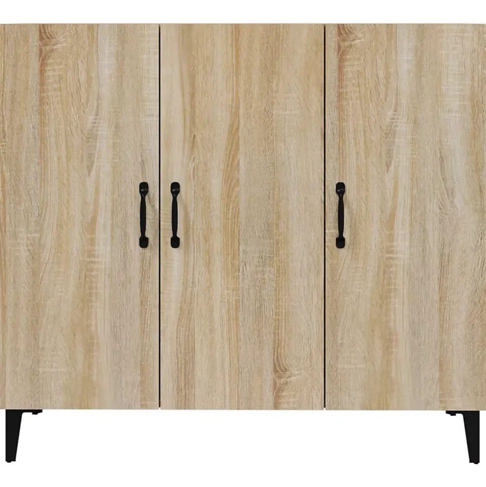 812504 vidaXL Buffet Chêne sonoma 90x34x80 cm Bois d'ingénierie