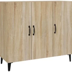 812504 vidaXL Buffet Chêne sonoma 90x34x80 cm Bois d'ingénierie