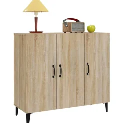 812504 vidaXL Buffet Chêne sonoma 90x34x80 cm Bois d'ingénierie