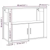 819455 vidaXL Buffet Chêne sonoma 80x30x60 cm Bois d'ingénierie