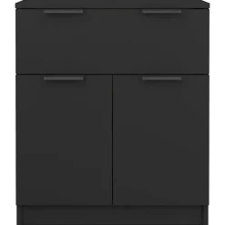 811089 vidaXL Buffet Noir 60x30x70 cm Bois d'ingénierie