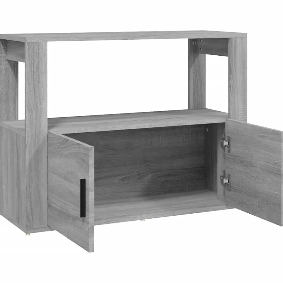 819458 vidaXL Buffet Sonoma gris 80x30x60 cm Bois d'ingénierie