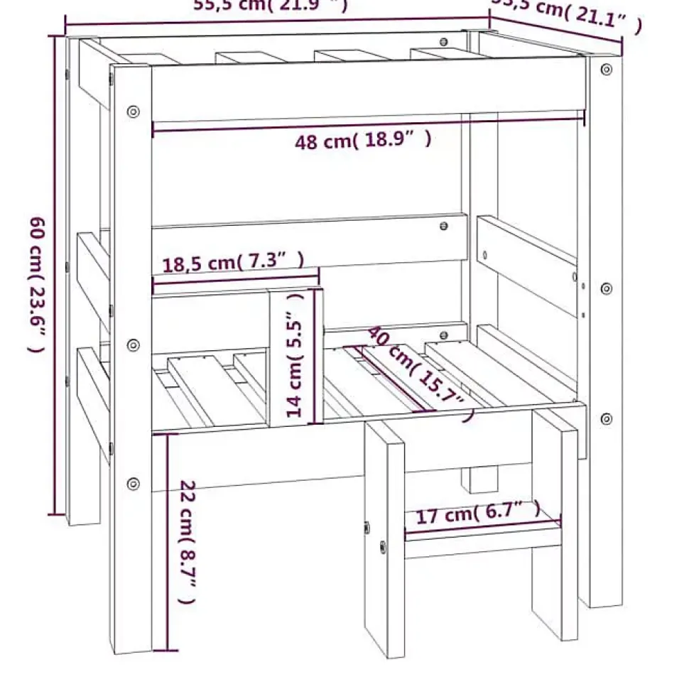 819458 vidaXL Buffet Sonoma gris 80x30x60 cm Bois d'ingénierie