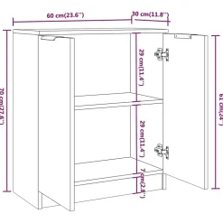 3115782 vidaXL Buffets 3 pcs Chêne sonoma Bois d'ingénierie