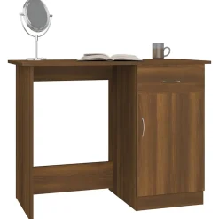 815422 vidaXL Bureau Chêne marron 100x50x76 cm Bois d'ingénierie
