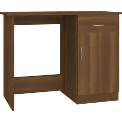 815422 vidaXL Bureau Chêne marron 100x50x76 cm Bois d'ingénierie