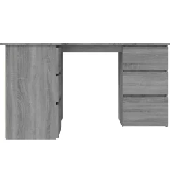 815442 vidaXL Bureau d'angle Sonoma gris 145x100x76 cm Bois d'ingénierie